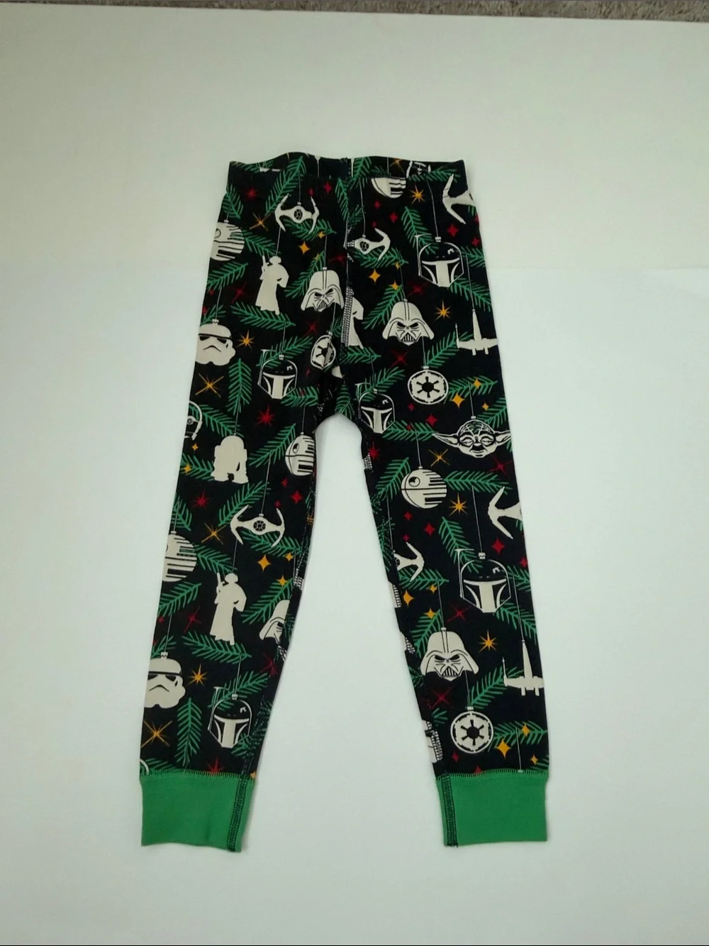 Hanna Andersson Black, Green & Cream Star Wars Christmas Kids Pajama Set